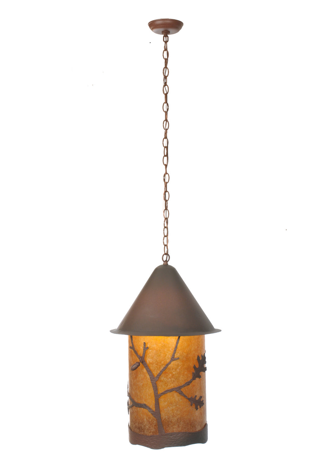 Meyda Tiffany Lighting 97926 Oak Leaf & Acorn One Light Pendant Outdoor Bronze / Dark