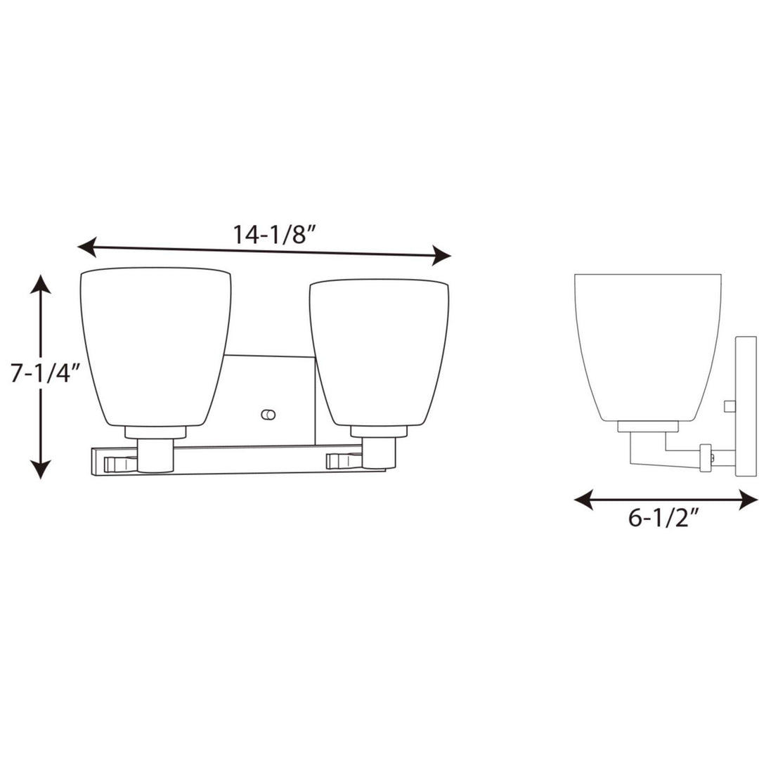 Progress Fleet P2166-15 Bath Vanity Light 15 in. wide - Polished Chrome