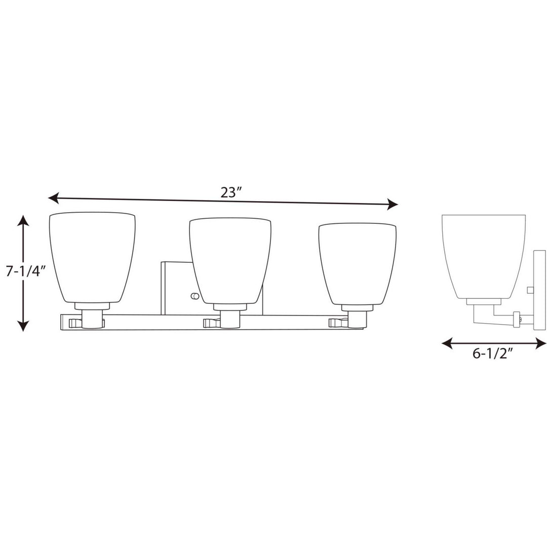 Progress Fleet P2167-15 Bath Vanity Light 23 in. wide - Polished Chrome