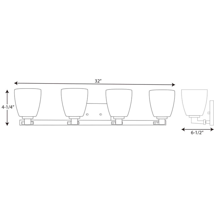 Progress Fleet P2168-15 Bath Vanity Light 32 in. wide - Polished Chrome