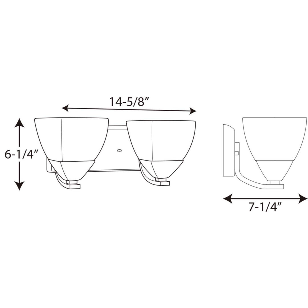 Progress Appeal P2701-09 Bath Vanity Light 15 in. wide - Brushed Nickel