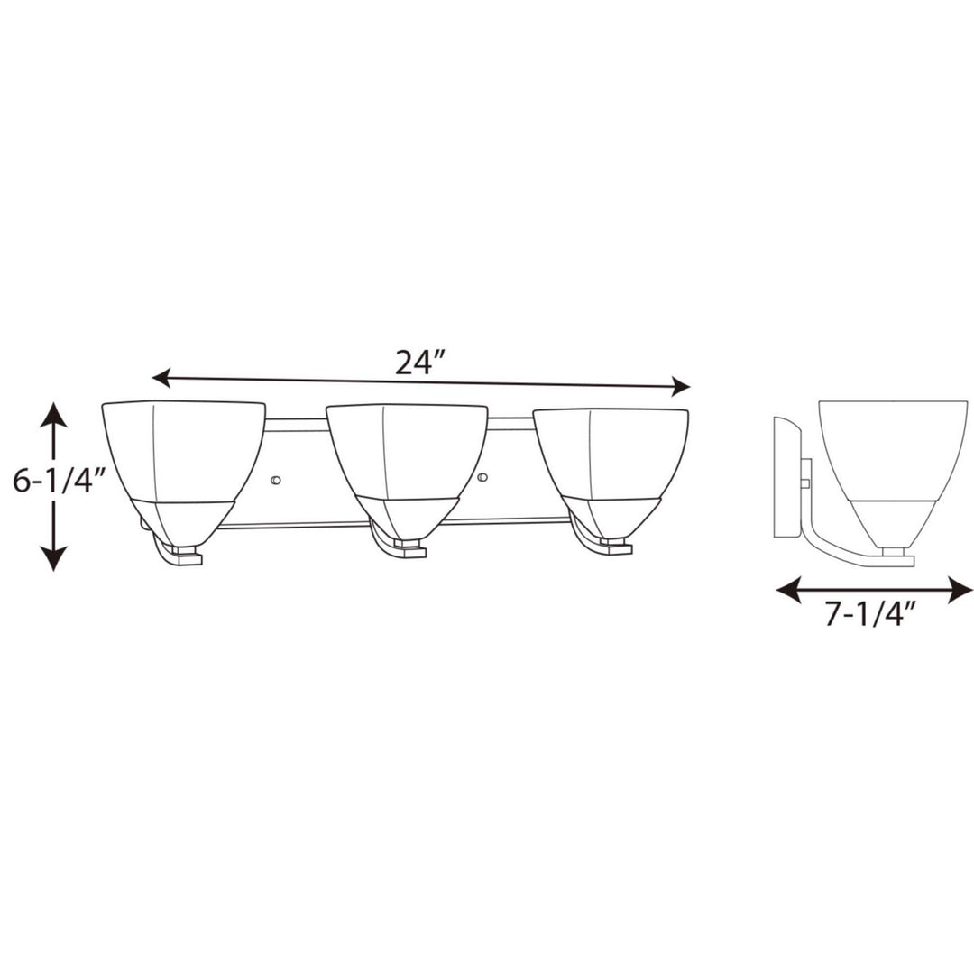 Progress Appeal P2702-15 Bath Vanity Light 24 in. wide - Polished Chrome