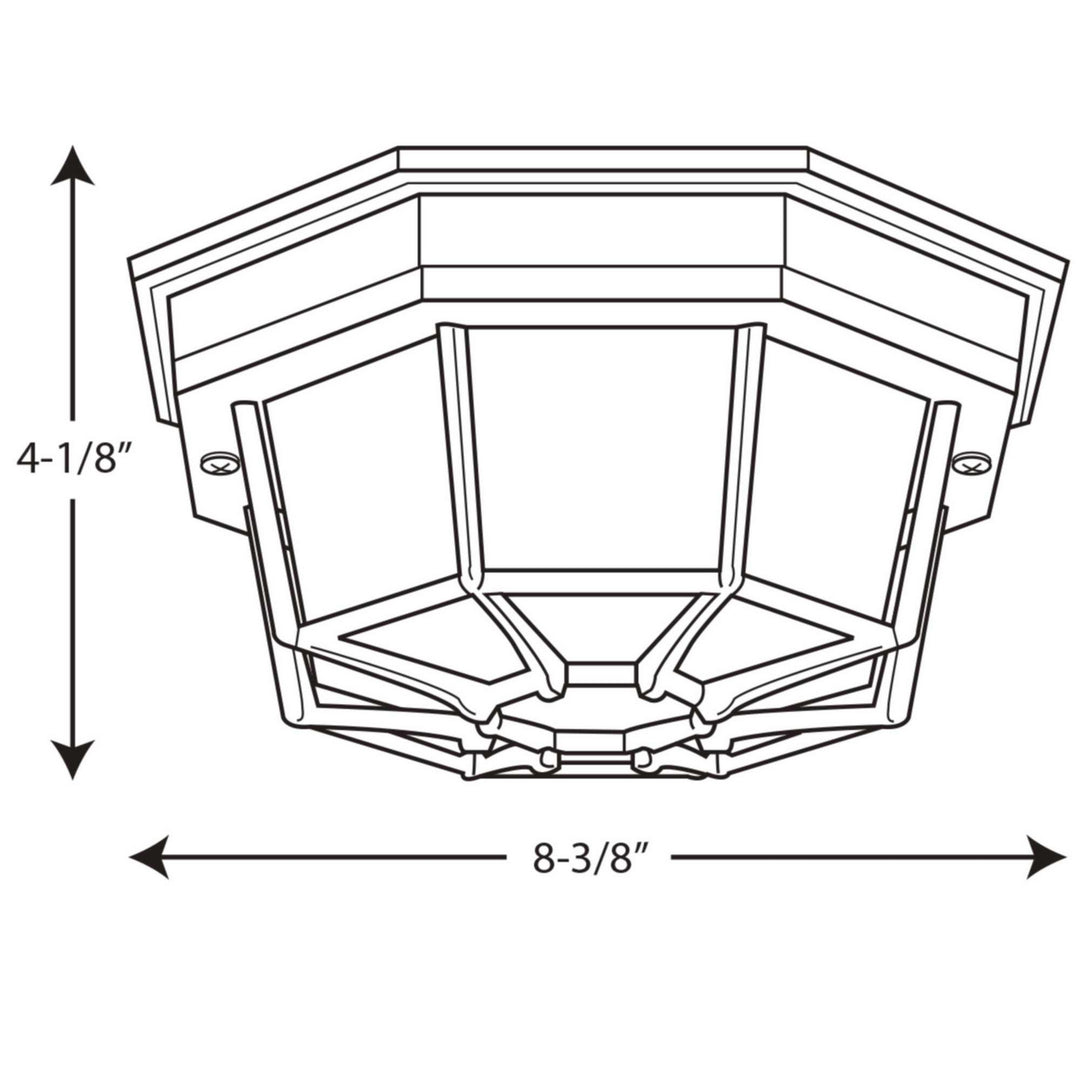 Progress Lighting P3665-3130K9 Milford Led Led Flush Mount Outdoor Black