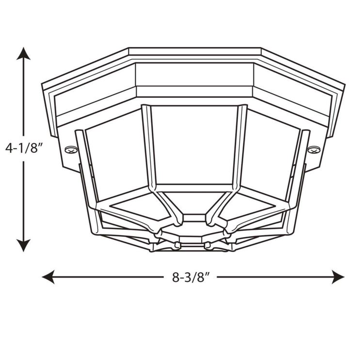 Progress Lighting P3665-3130K9 Milford Led Led Flush Mount Outdoor Black