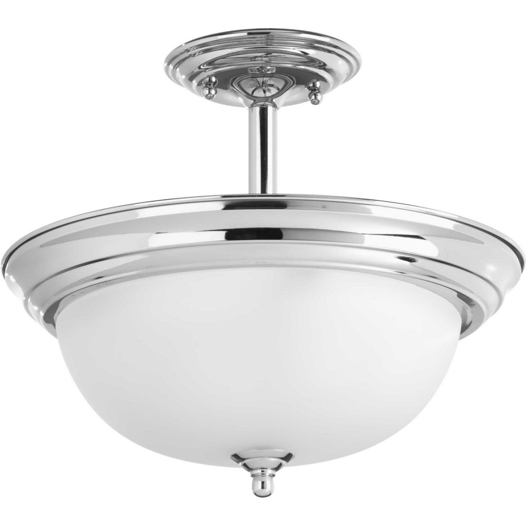 Progress Dome Glass - Etched P3927-15ET Ceiling Light - Polished Chrome