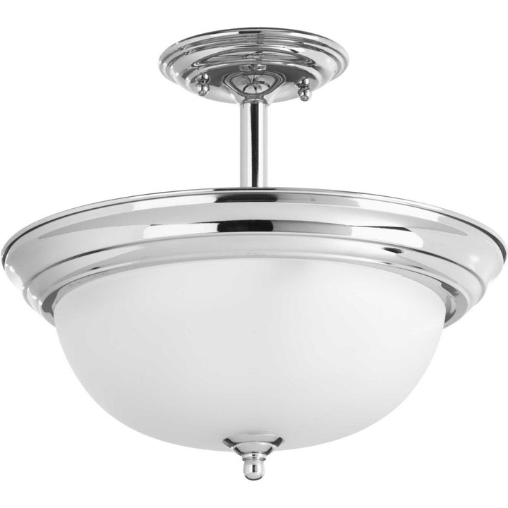 Progress Dome Glass - Etched P3927-15ET Ceiling Light - Polished Chrome