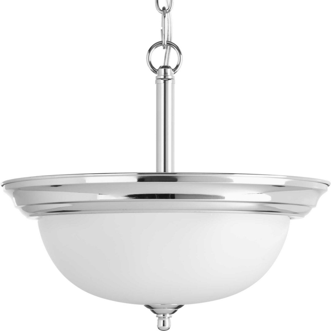 Progress Dome Glass - Etched P3927-15ET Ceiling Light - Polished Chrome
