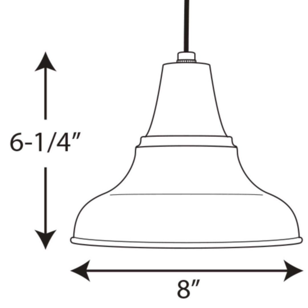 Progress Lighting P5535-20 District One Light Hanging Lantern Outdoor Bronze / Dark