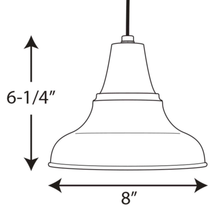 Progress Lighting P5535-20 District One Light Hanging Lantern Outdoor Bronze / Dark