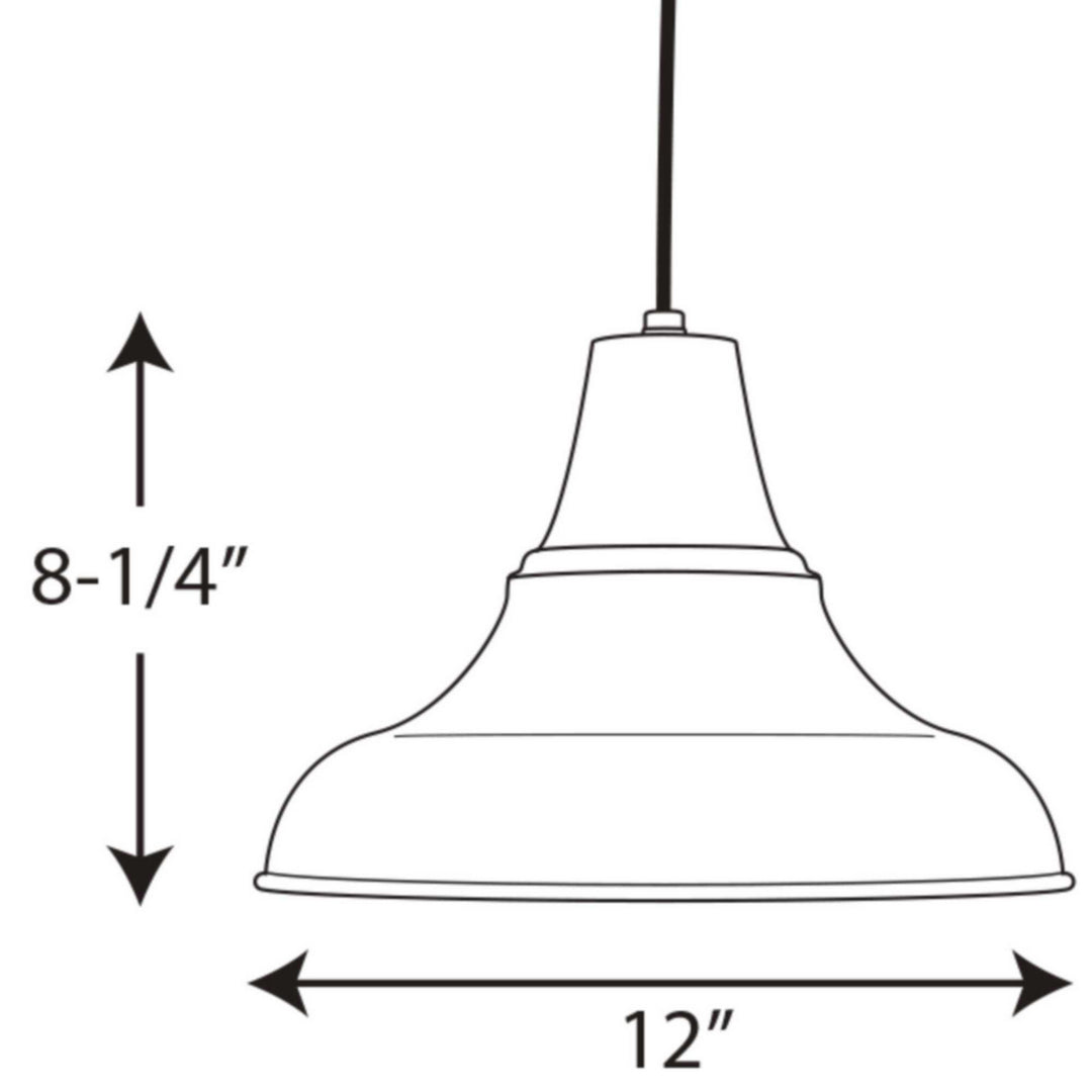 Progress Lighting P5551-20 District One Light Hanging Lantern Outdoor Bronze / Dark