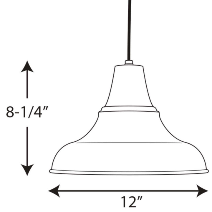 Progress Lighting P5551-20 District One Light Hanging Lantern Outdoor Bronze / Dark
