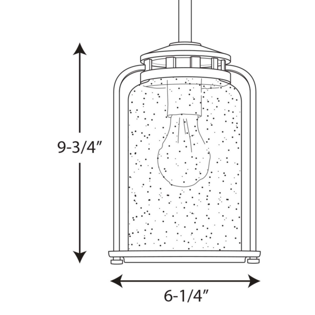 Progress Lighting P5560-20 Botta One Light Hanging Lantern Outdoor Bronze / Dark