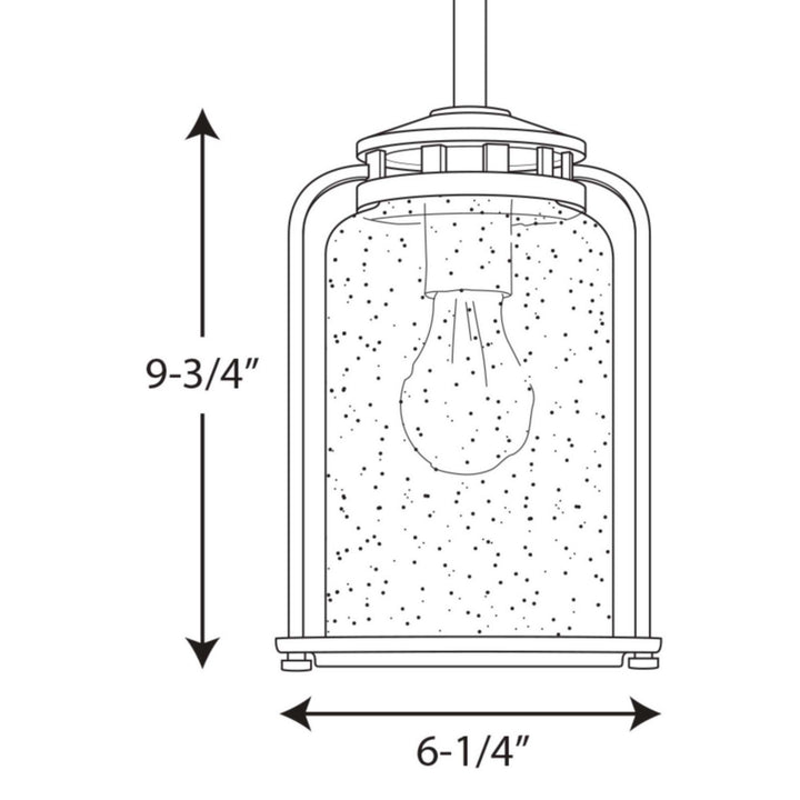 Progress Lighting P5560-20 Botta One Light Hanging Lantern Outdoor Bronze / Dark