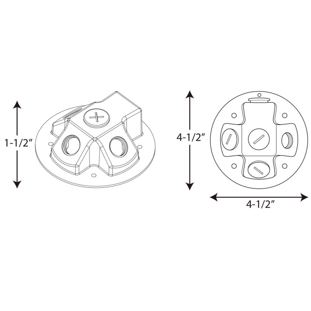Progress Lighting P6343-20 Security Light Back Plate Outdoor Bronze / Dark