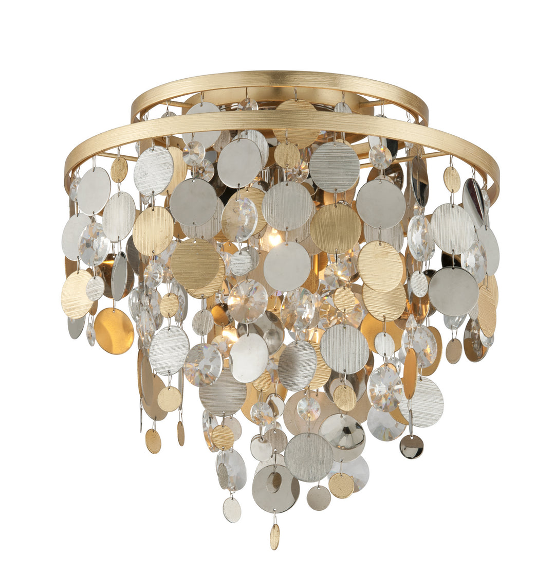 Corbett Ambrosia 215-33 Ceiling Light - Gold Silver Leaf & Stainless