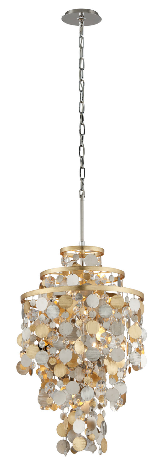 Corbett Ambrosia 215-45 Chandelier Light - Gold Silver Leaf & Stainless