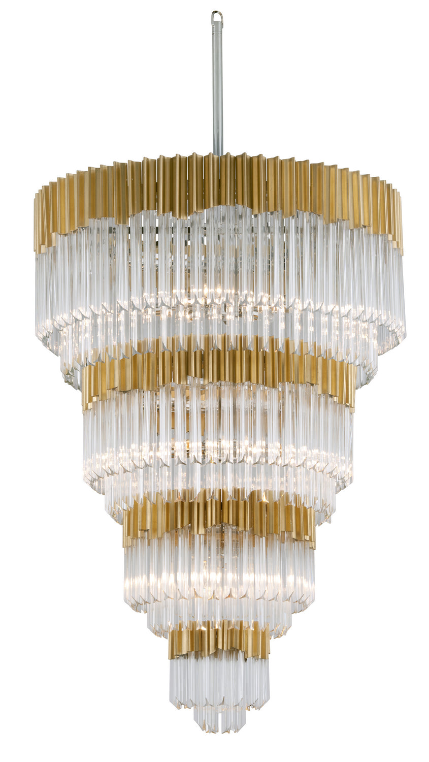 Corbett Charisma 220-717 Pendant Light - Gold Leaf W Polished Stainless