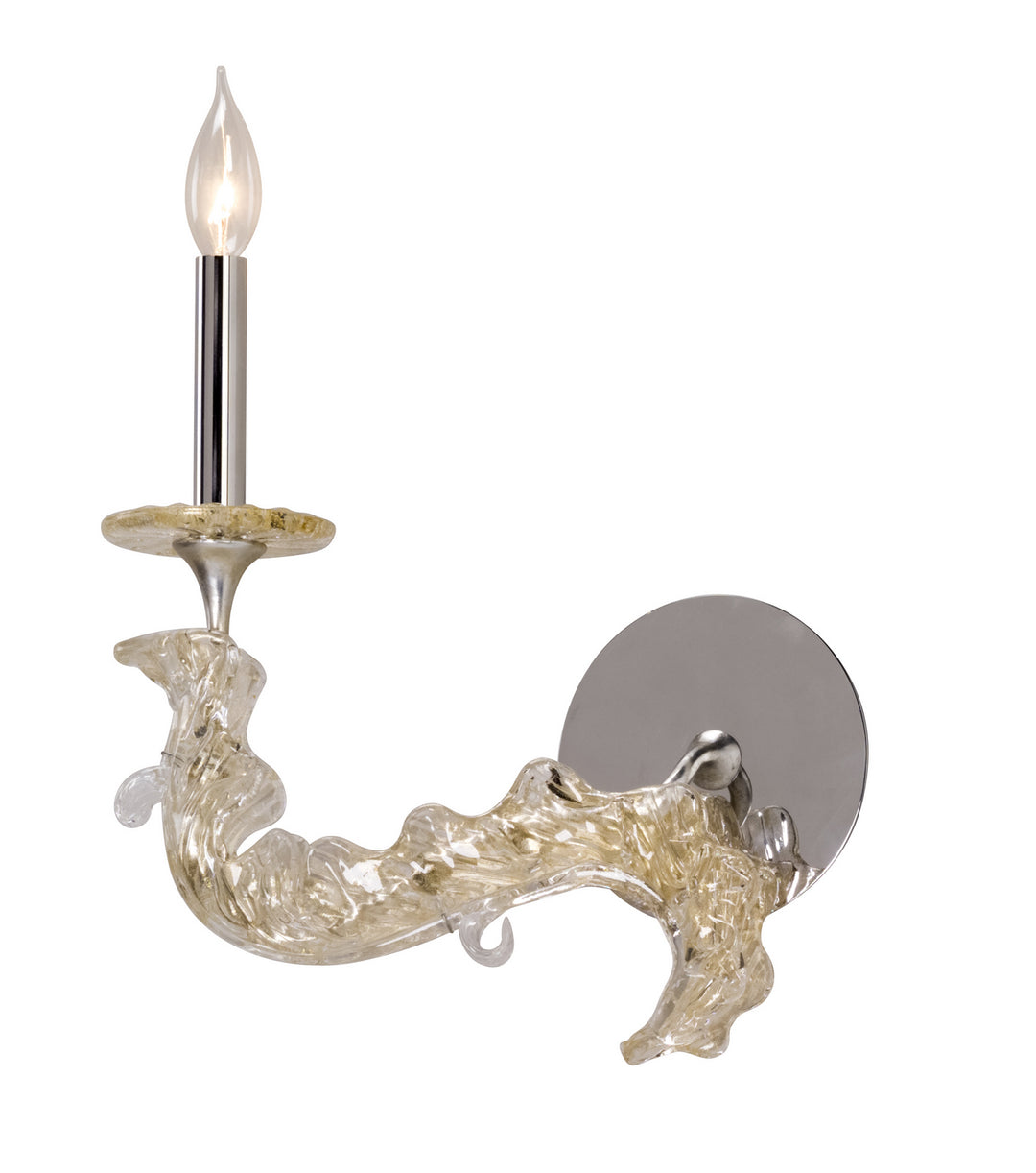 Corbett Cielo 221-11 Wall Sconce Light - Silver Leaf