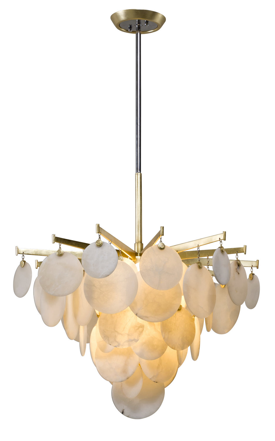 Corbett Serenity 228-42 Pendant Light - Gold Leaf W Polished Stainless