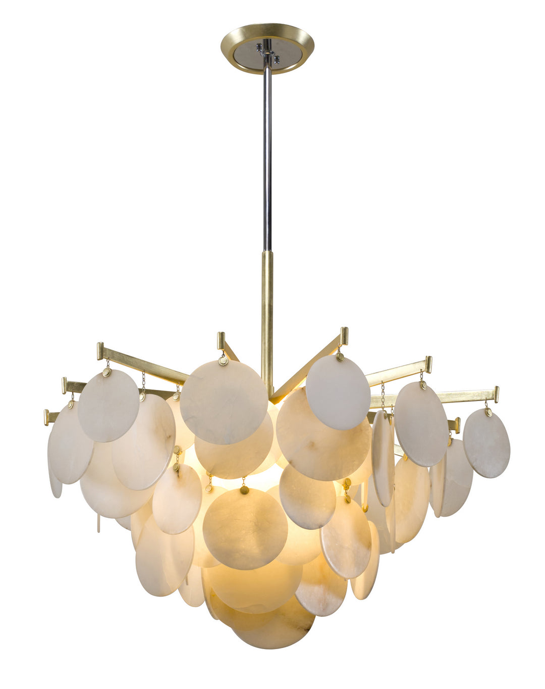 Corbett Serenity 228-44 Pendant Light - Gold Leaf W Polished Stainless