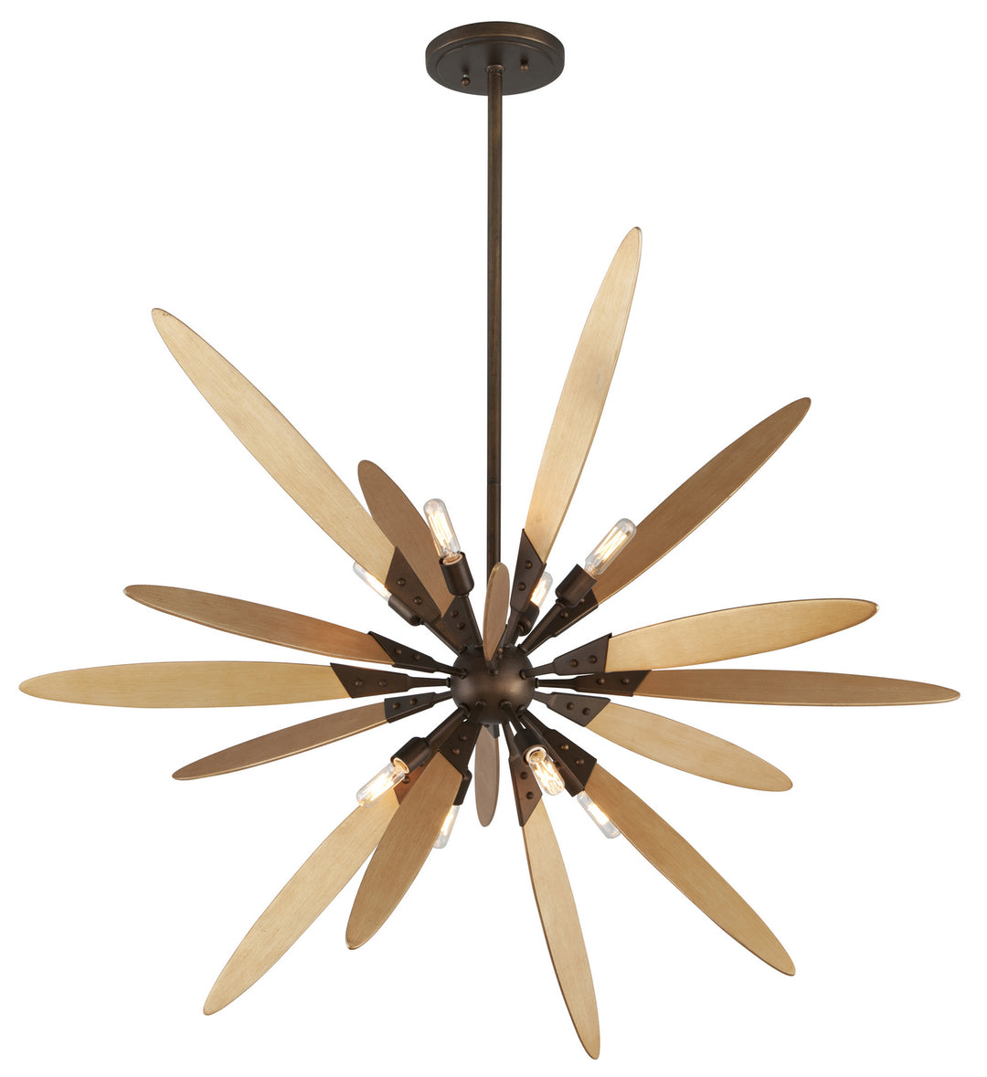 Troy Dragonfly F5276 Pendant Light - Bronze With Satin Leaf