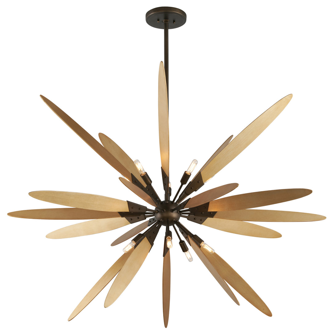 Troy Dragonfly F5277 Pendant Light - Bronze With Satin Leaf