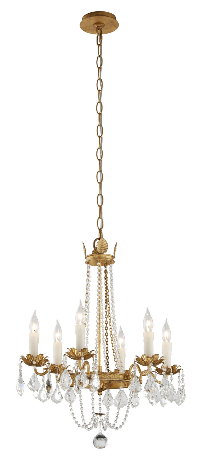 Troy Viola F5365-VGL Chandelier Light - Distressed Gold Leaf