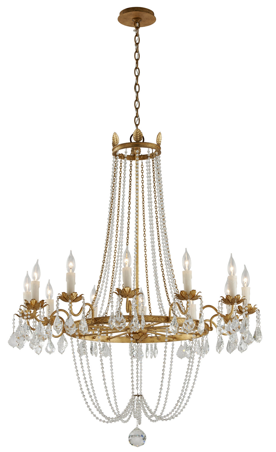 Troy Viola F5367-VGL Chandelier Light - Distressed Gold Leaf