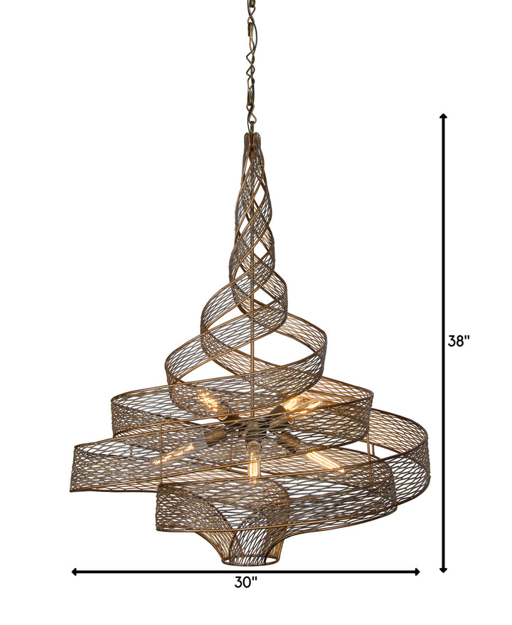 Varaluz Flow 240P06LHO Chandelier Light - Hammered Ore