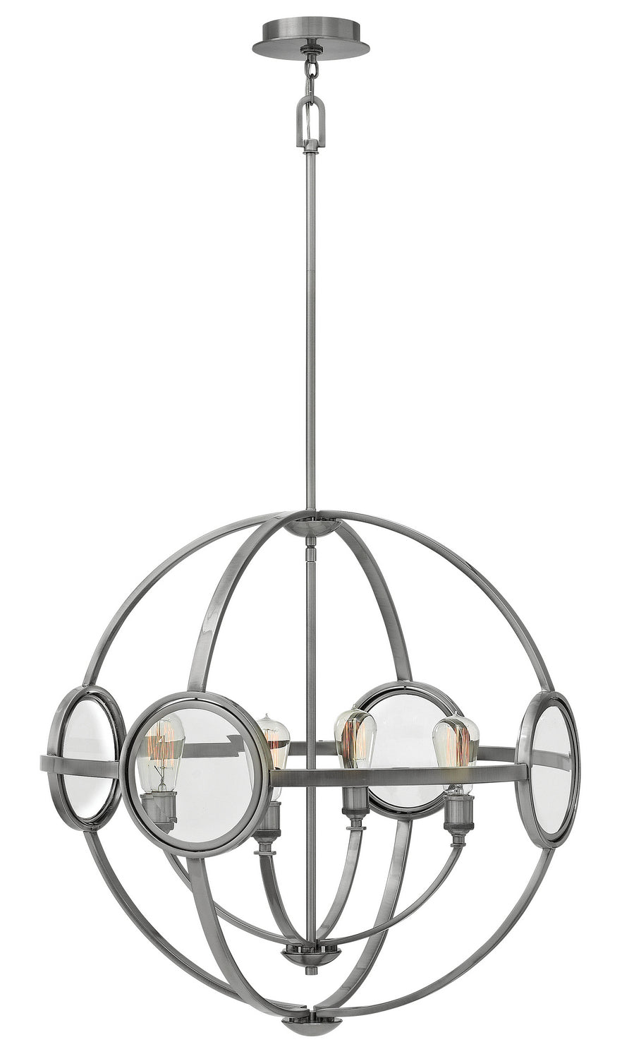 Hinkley Fulham 3924PL Chandelier Light - Polished Antique Nickel