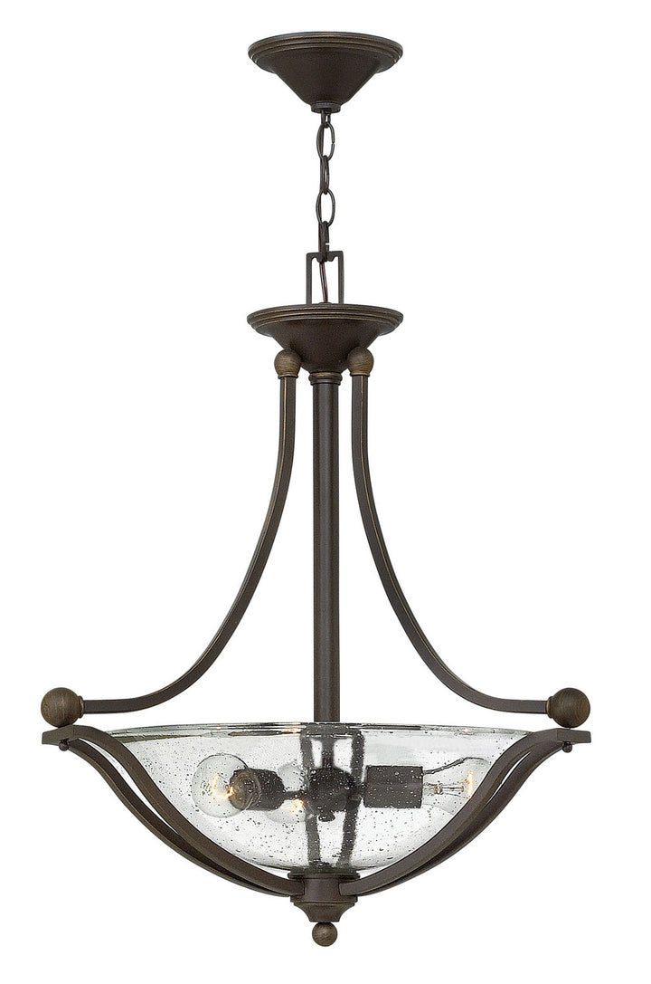 Hinkley Bolla 4652OB-CL Pendant Light - Olde Bronze With Clear Seedy Glass