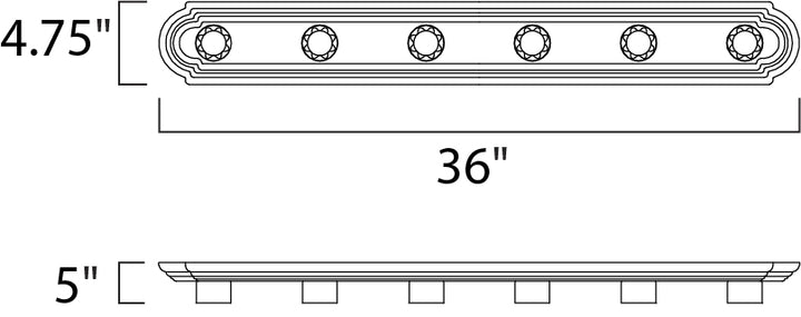 Maxim Essentials - 712x 7126SN Bath Vanity Light 36 in. wide - Satin Nickel