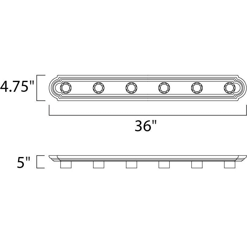 Maxim Essentials - 712x 7126SN Bath Vanity Light 36 in. wide - Satin Nickel