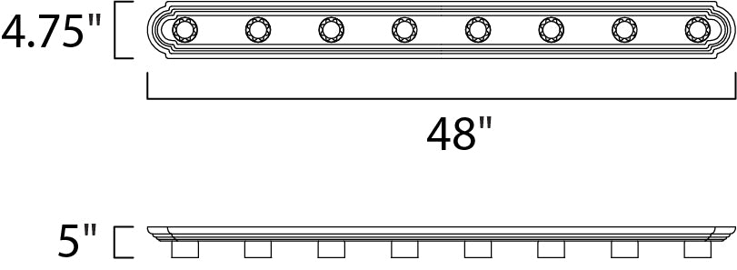 Maxim Essentials - 712x 7128OI Bath Vanity Light 48 in. wide - Oil Rubbed Bronze