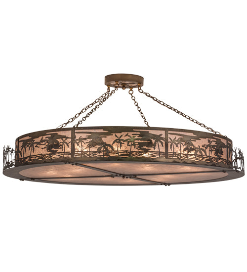 Meyda Tiffany Tropical Floral 71392 Pendant Light - Antique Copper