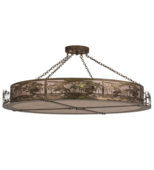 Meyda Tiffany Tropical Floral 71392 Pendant Light - Antique Copper