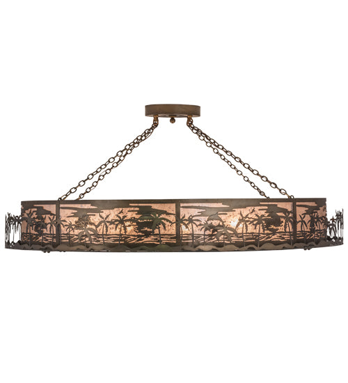 Meyda Tiffany Tropical Floral 71392 Pendant Light - Antique Copper