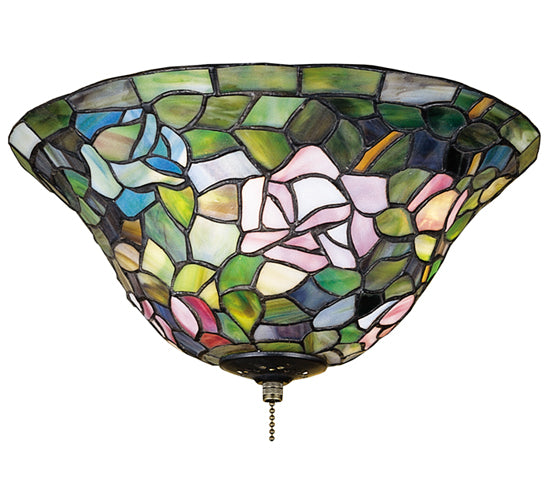 Meyda Tiffany Tiffany Rosebush 71427 Ceiling Light - Purple/Blue Burgundy Pink Purple/Blue
