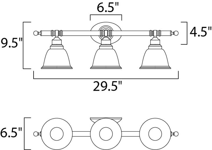 Maxim Essentials - 714x 7143FTSN Bath Vanity Light 30 in. wide - Satin Nickel