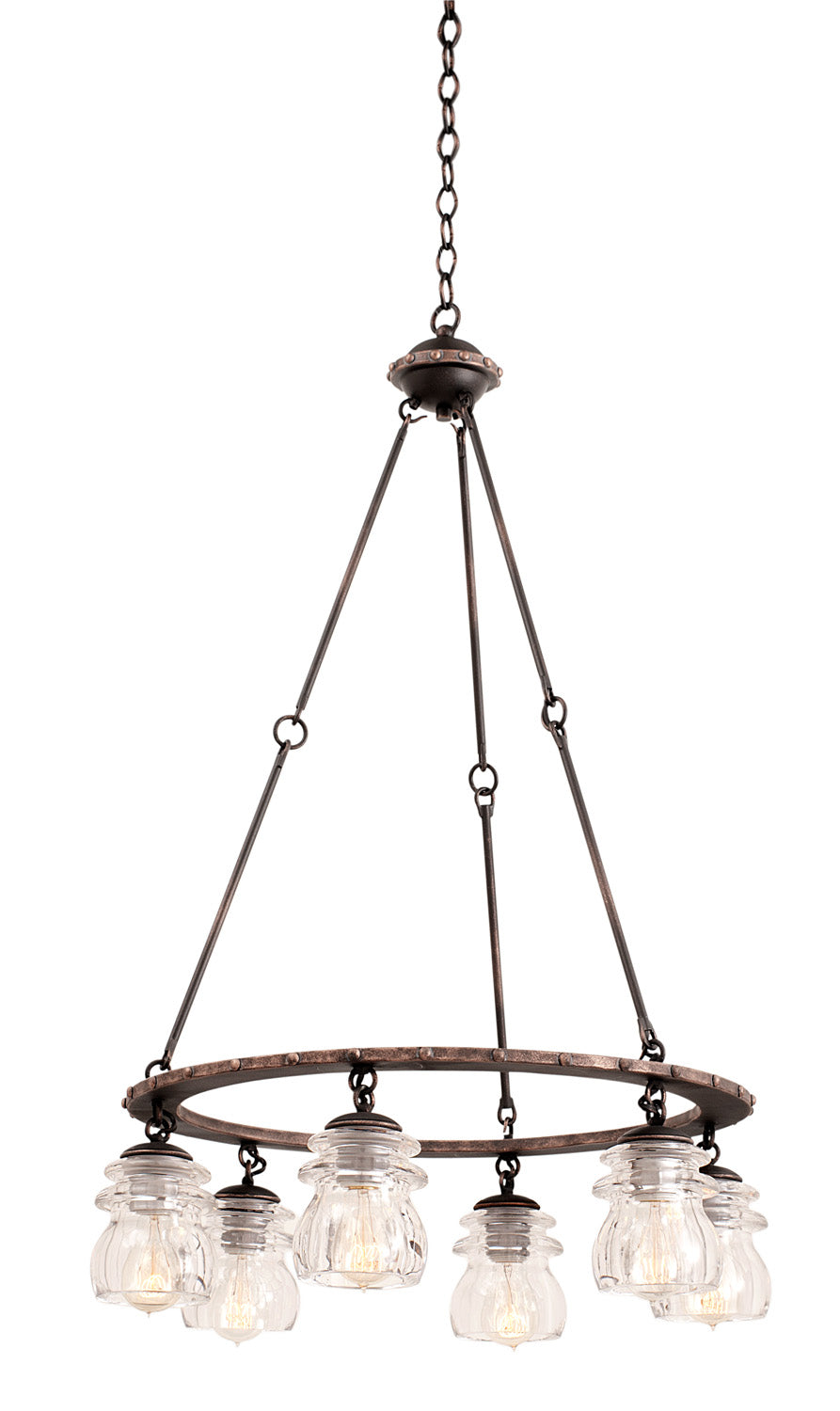 Kalco Brierfield 6310AC Chandelier Light - Antique Copper