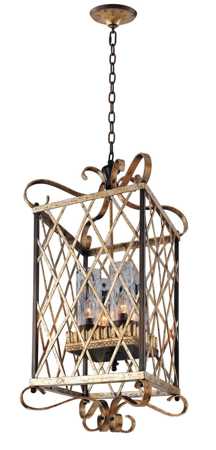 Kalco Trellis 6530AF Pendant Light - Antique Silver Leaf