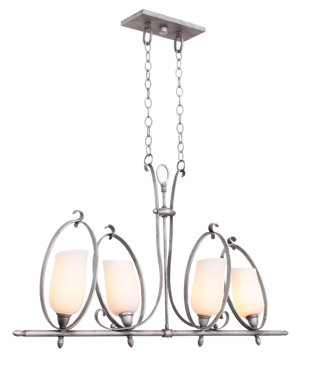 Kalco Mateo 7235FI/OPAL Pendant Light - Flecked Iron