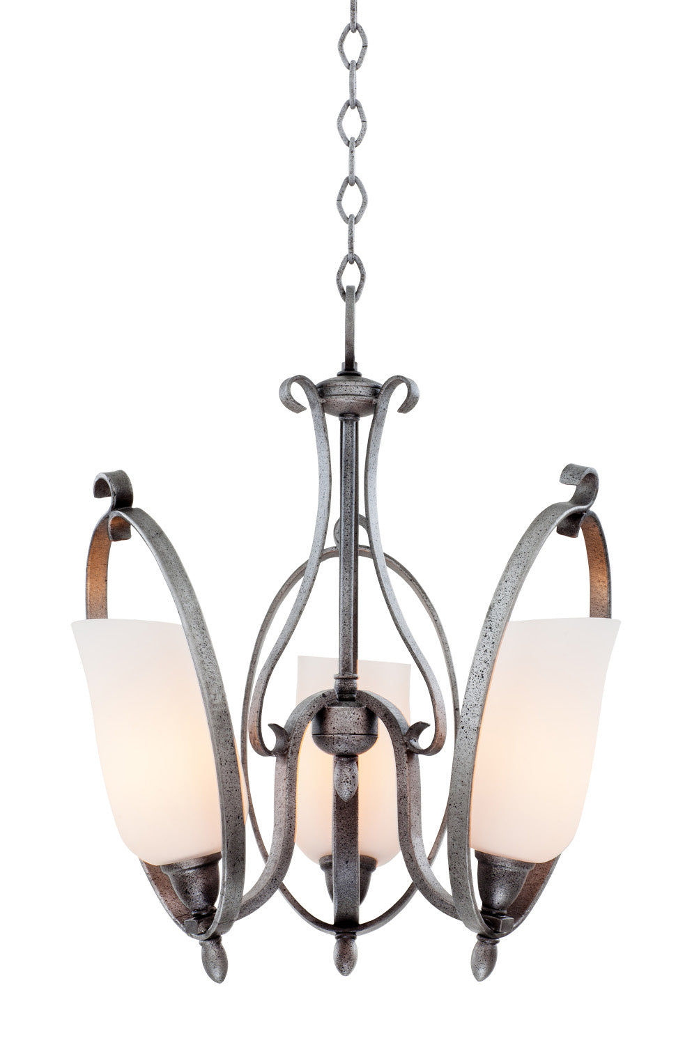 Kalco Mateo 7237FI/OPAL Chandelier Light - Flecked Iron
