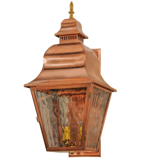 Meyda Tiffany Lighting 71569 Revere Three Light Wall Sconce Outdoor Copper/Antique/Verde