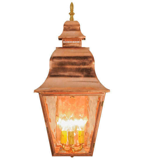 Meyda Tiffany Lighting 71569 Revere Three Light Wall Sconce Outdoor Copper/Antique/Verde