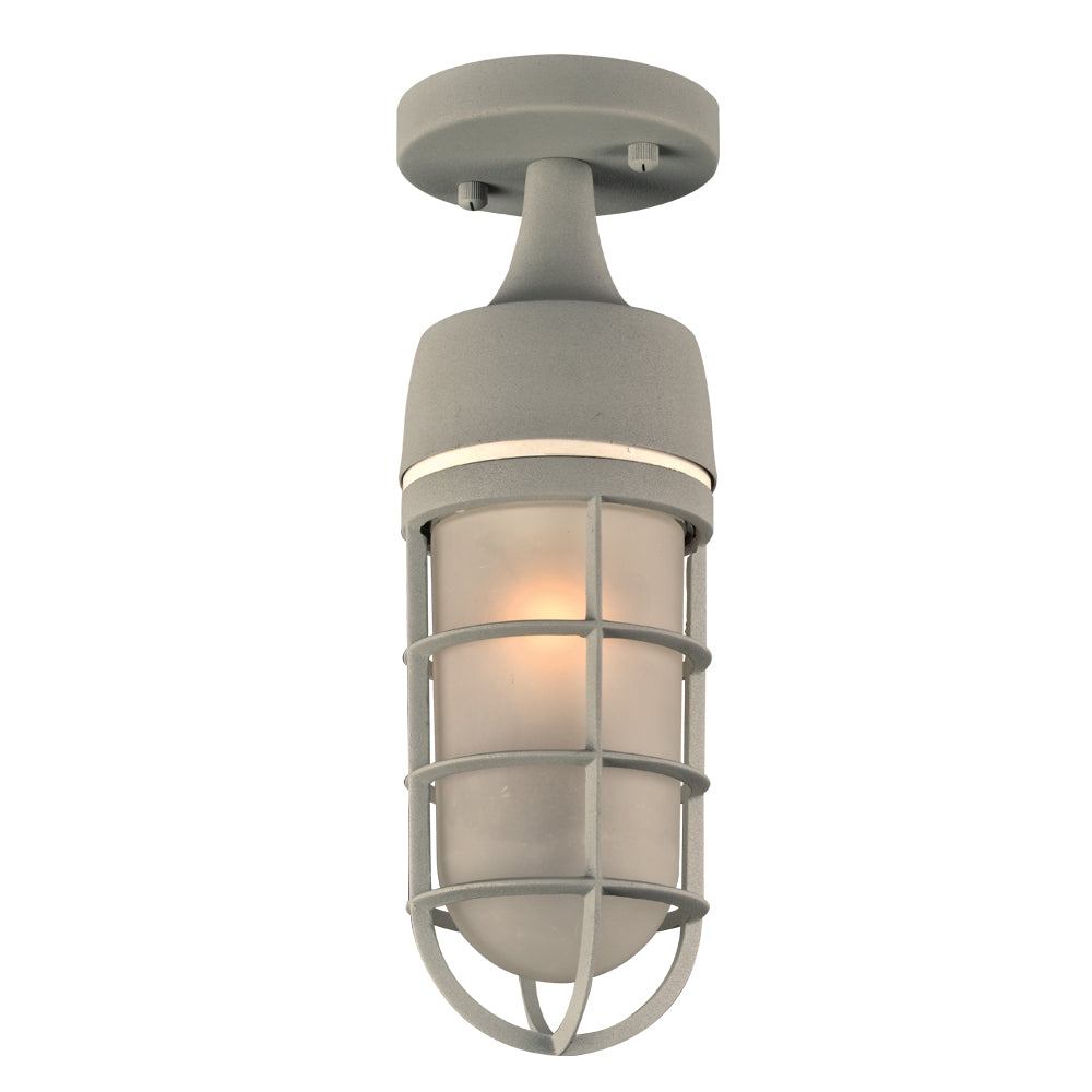 Plc Lighting 8052SL Cage One Light Outdoor Fixture Outdoor Pewter, Nickel, Silver