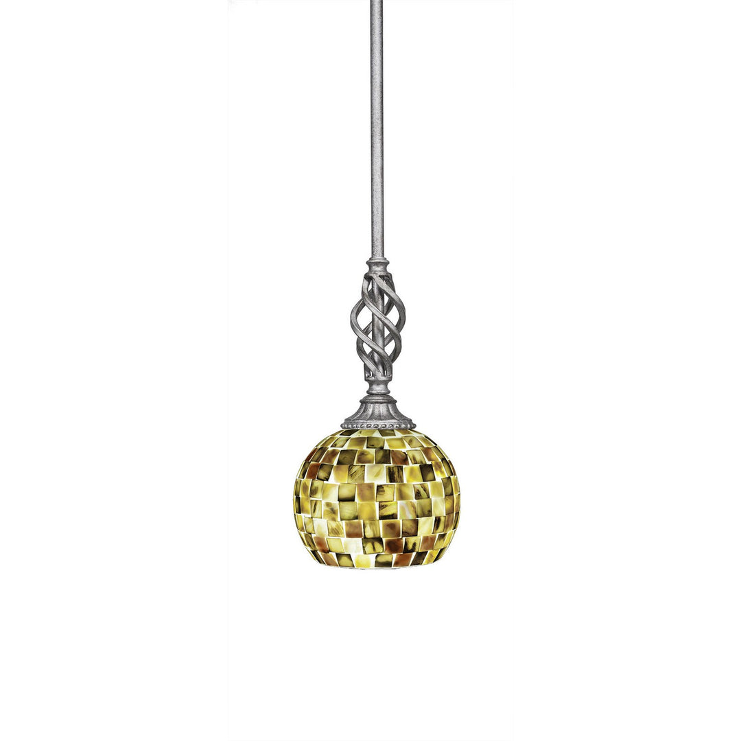 Toltec Eleganté 80-as-407 Pendant Light - Aged Silver