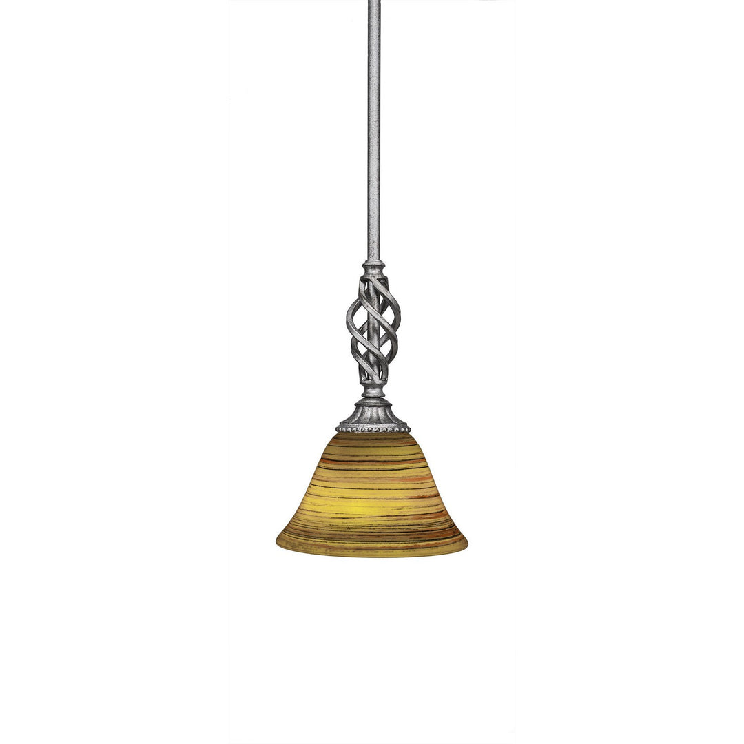 Toltec Eleganté 80-as-454 Pendant Light - Aged Silver