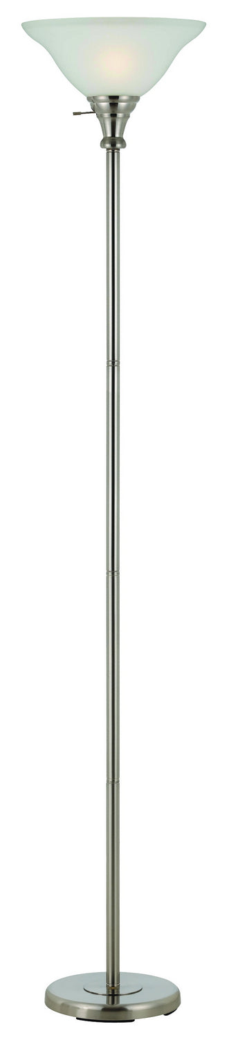 Cal Lighting BO-213-BS Torchiere One Light Torchiere Lamp Pewter, Nickel, Silver