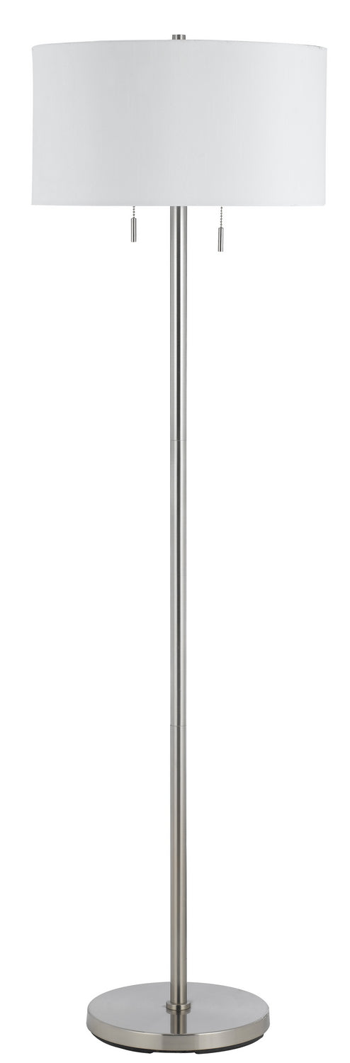 Cal Lighting BO-2450FL-BS Calais Two Light Floor Lamp Lamp Pewter, Nickel, Silver